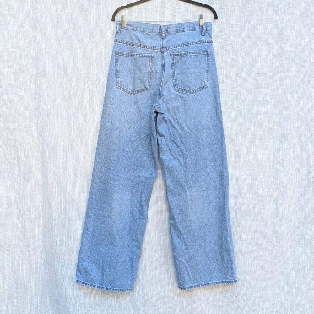 Zara Light Blue Wide Leg Flare Jeans - Picture 3 of 8